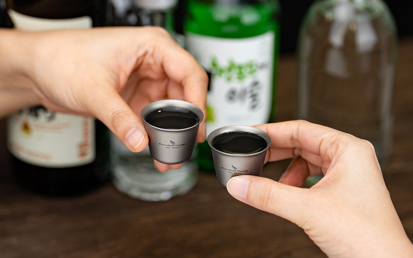 Boundless Voyage Ultralight Titanium Mini Cup | Portable Teacup & Whiskey Shot Glass | Small Metal Espresso Cup for Camping, Hiking & Home Use | BPA-Free & Healthy Drinkware