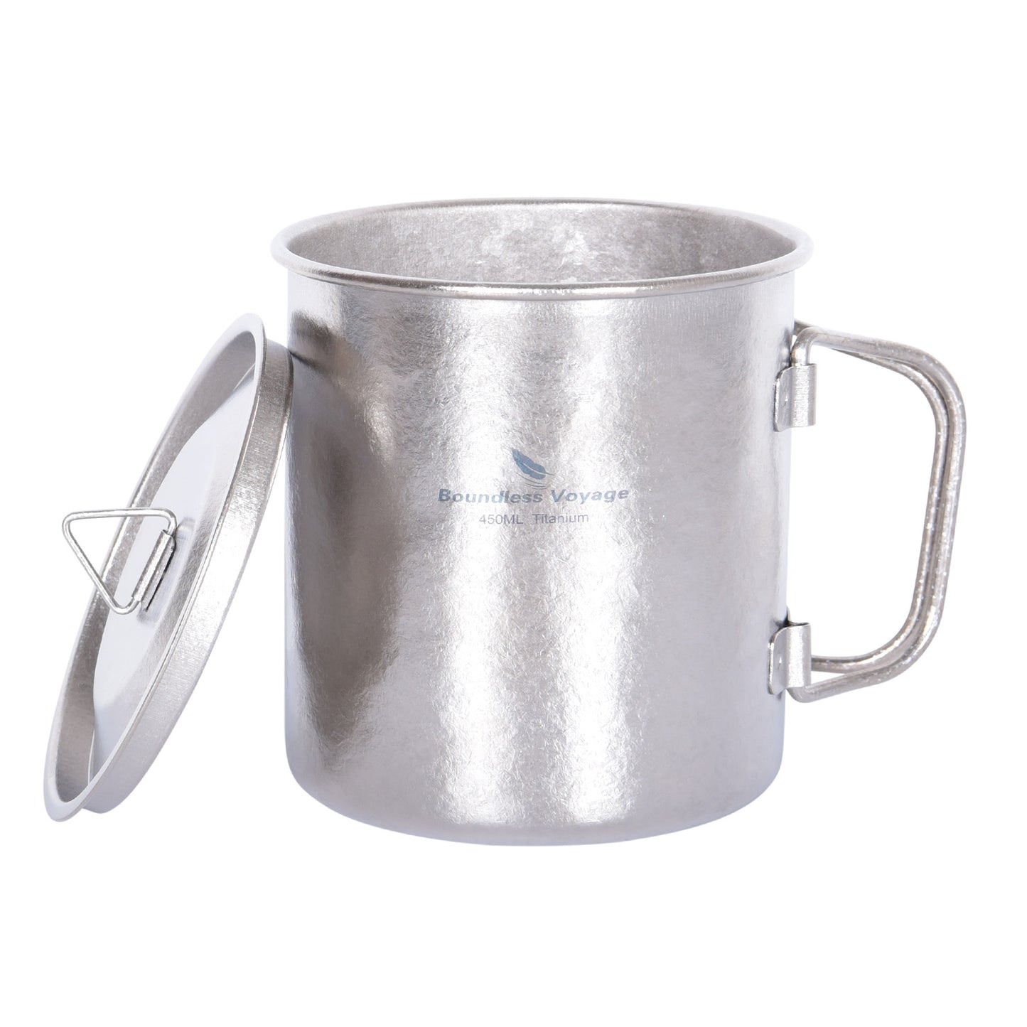 Boundless Voyage 450ml Titanium Colorful Camping Mug – Ultralight Foldable-Handle Cup for Water, Coffee & Tea Outdoors