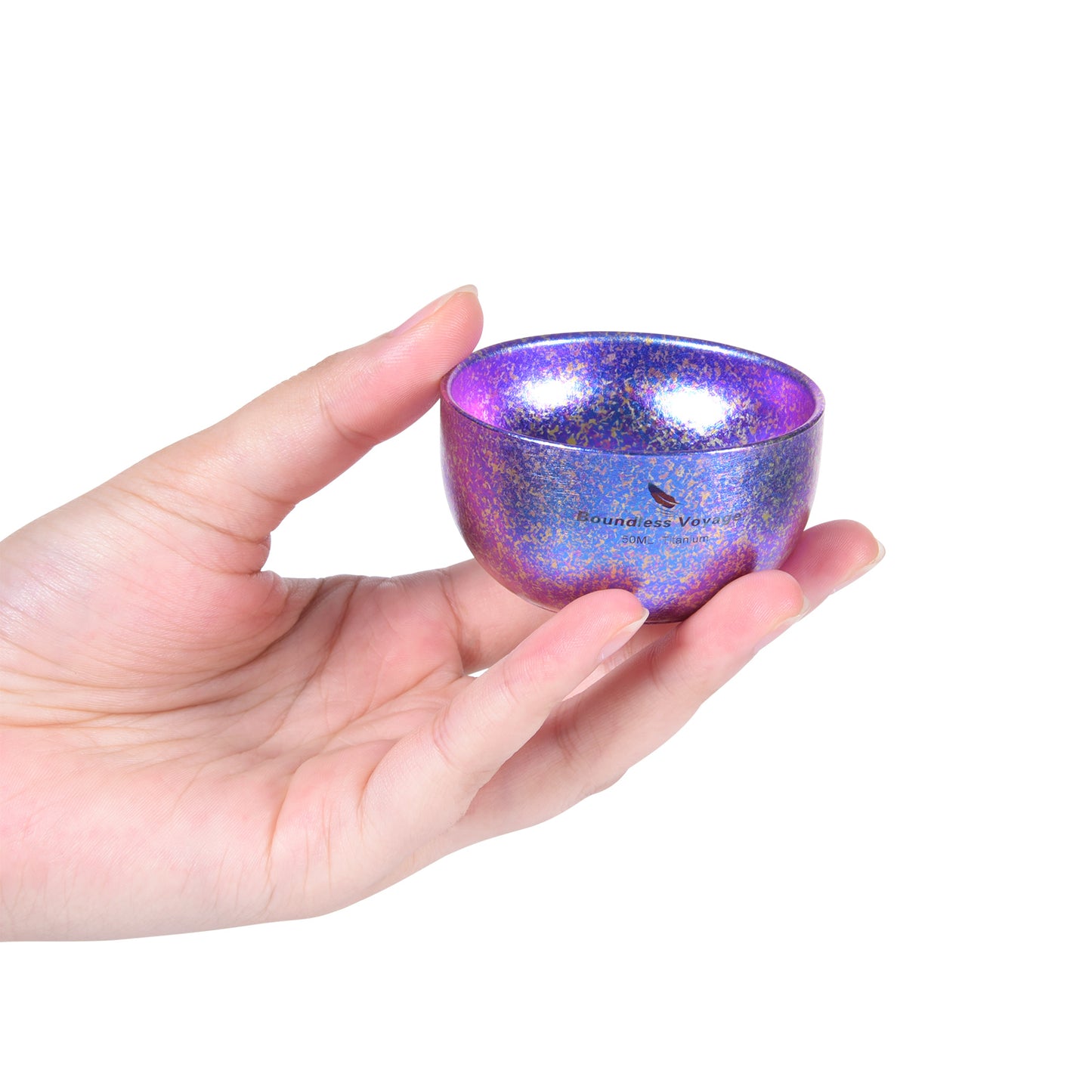 Boundless Voyage Titanium Double Layer Golden Cup Anti-scalding Colorful Teacup Wide Mouth Wine Tea Mug Drinkware