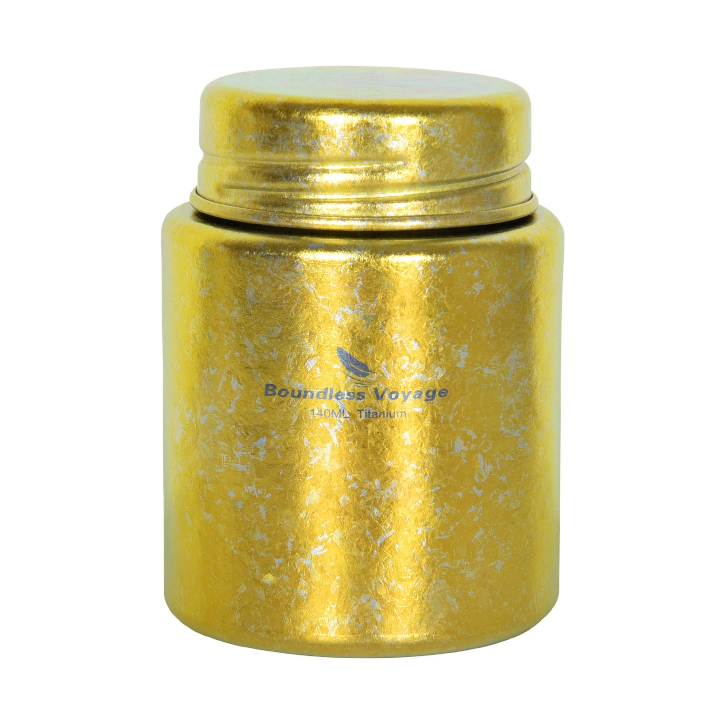 Boundless Voage Titanium Tea Canister Mini Tea Canister Ultralight Portable Tin Can Tea Coffee Spice Canister Colored Ice Flower Craft Tin Storage Container