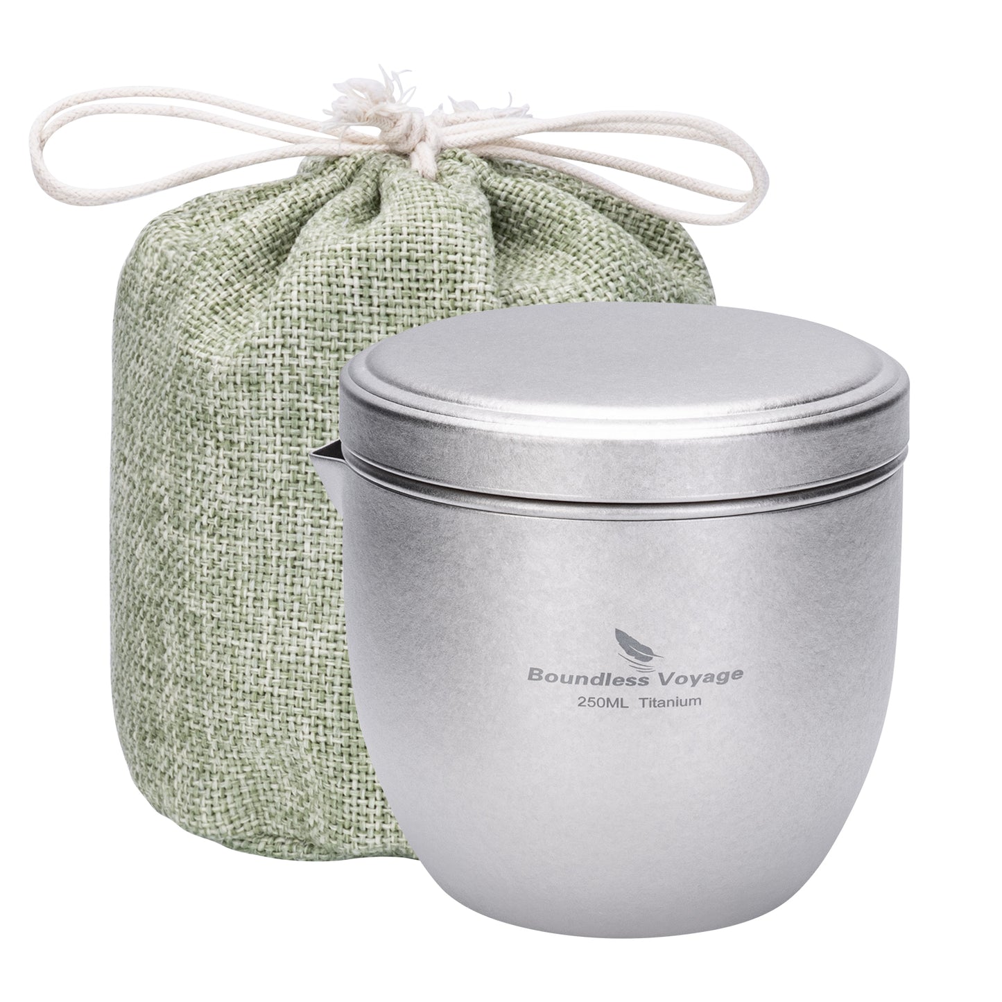 Boundless Voyage Titanium Tea Maker 250ml – Lightweight Portable Teapot for Camping, Travel & Tea Lovers