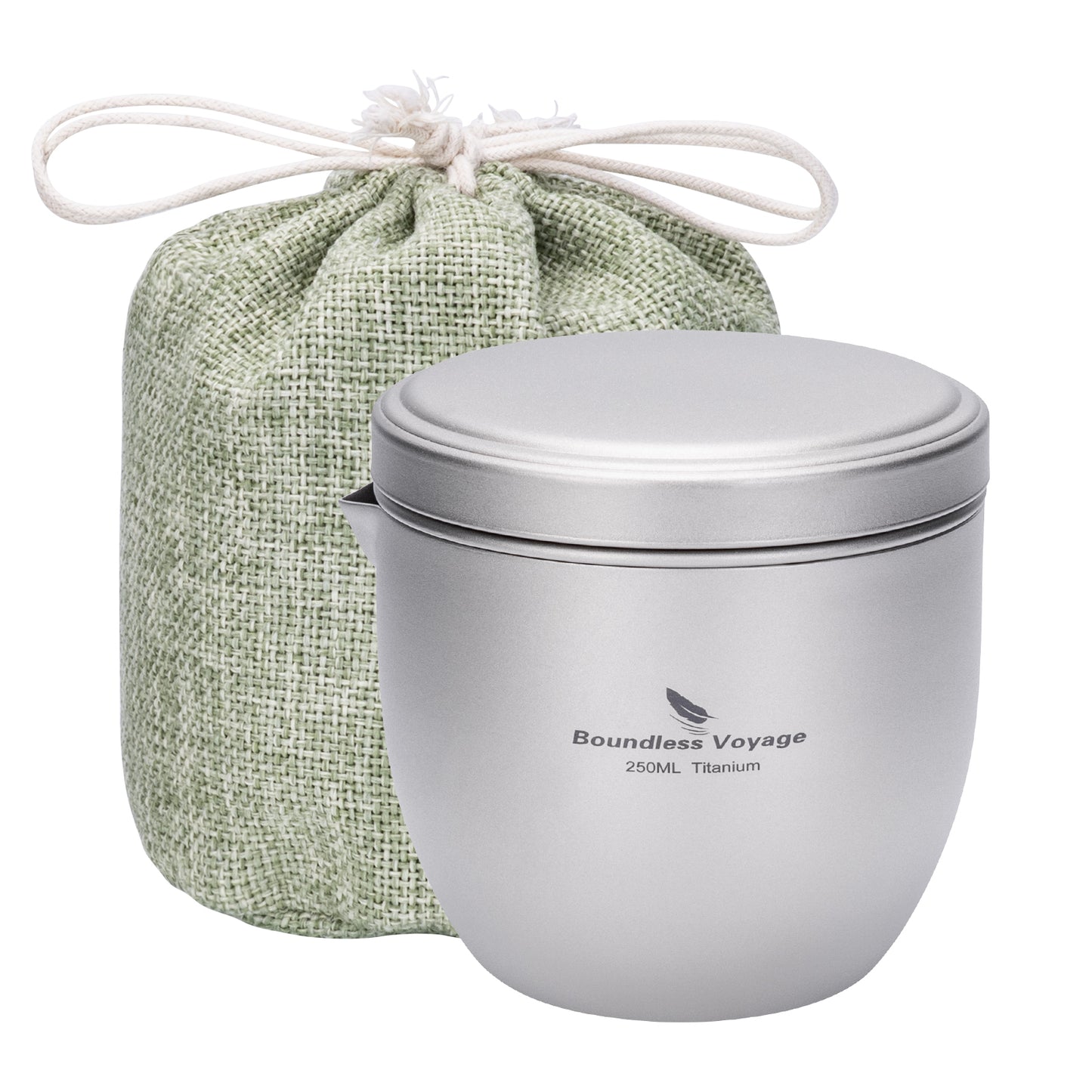 Boundless Voyage Titanium Tea Maker 250ml – Lightweight Portable Teapot for Camping, Travel & Tea Lovers