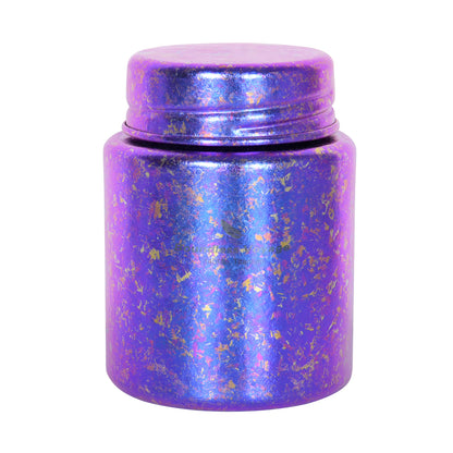 Boundless Voage Titanium Tea Canister Mini Tea Canister Ultralight Portable Tin Can Tea Coffee Spice Canister Colored Ice Flower Craft Tin Storage Container