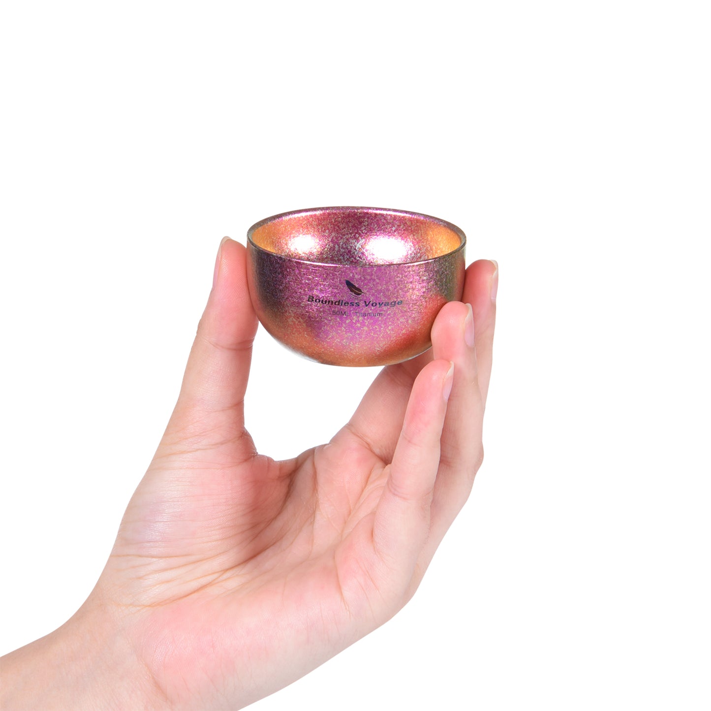 Boundless Voyage Titanium Double Layer Golden Cup Anti-scalding Colorful Teacup Wide Mouth Wine Tea Mug Drinkware