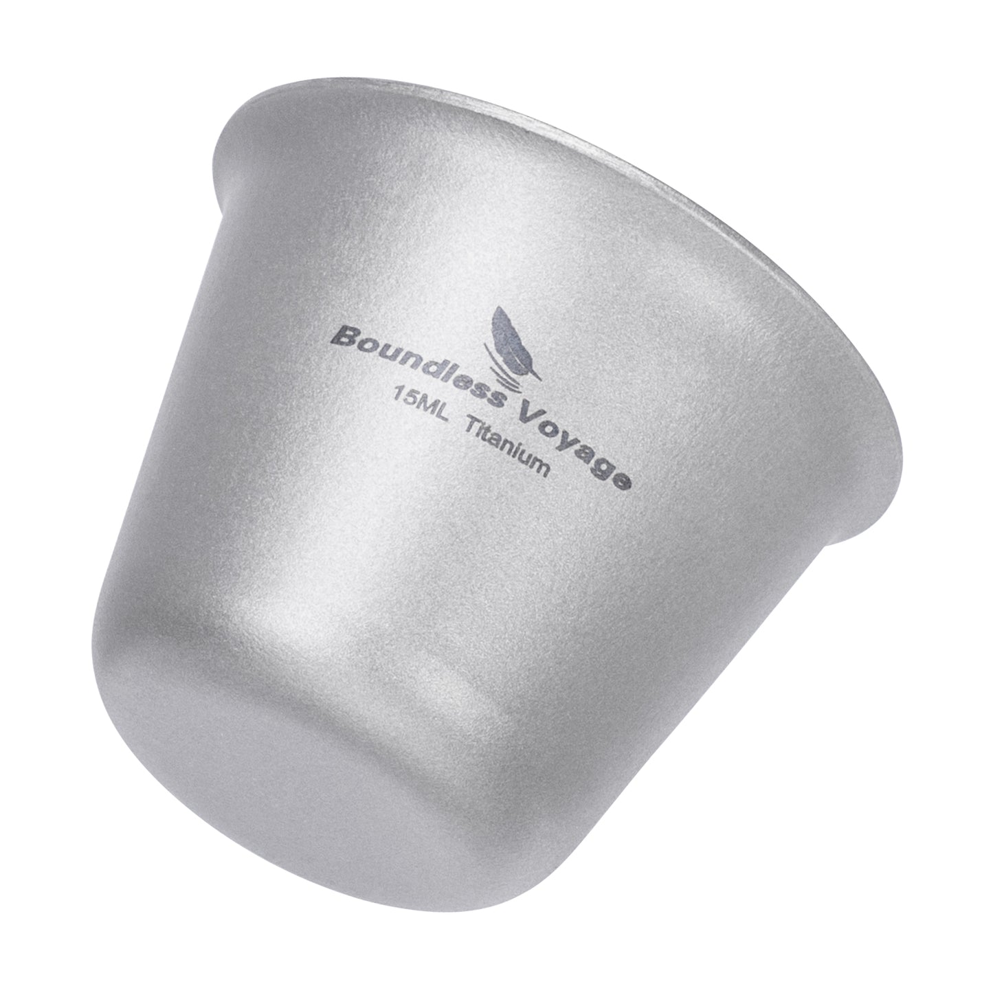 Boundless Voyage Ultralight Titanium Mini Cup | Portable Teacup & Whiskey Shot Glass | Small Metal Espresso Cup for Camping, Hiking & Home Use | BPA-Free & Healthy Drinkware