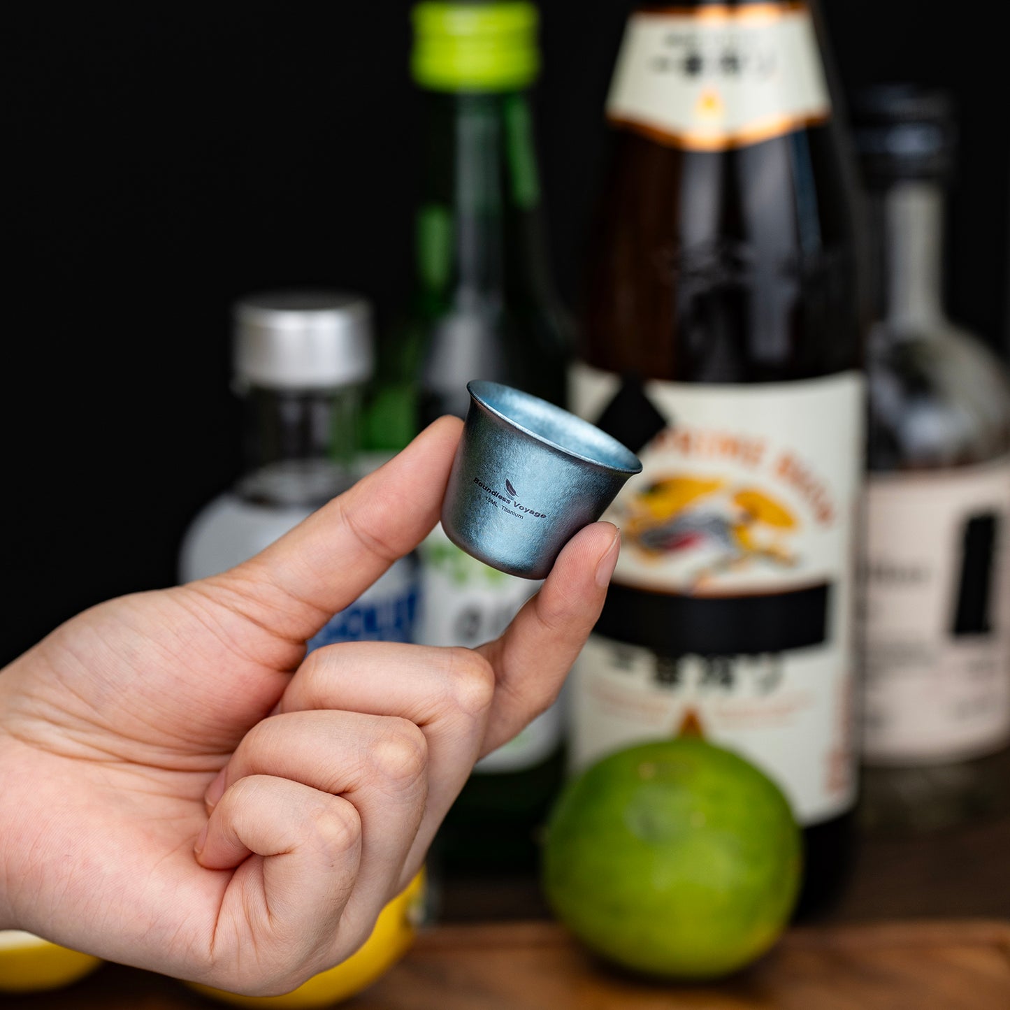 Boundless Voyage Ultralight Titanium Mini Cup | Portable Teacup & Whiskey Shot Glass | Small Metal Espresso Cup for Camping, Hiking & Home Use | BPA-Free & Healthy Drinkware