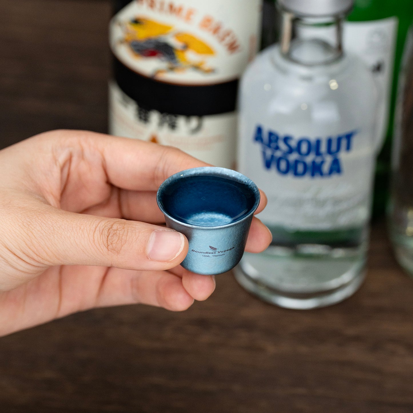 Boundless Voyage Ultralight Titanium Mini Cup | Portable Teacup & Whiskey Shot Glass | Small Metal Espresso Cup for Camping, Hiking & Home Use | BPA-Free & Healthy Drinkware