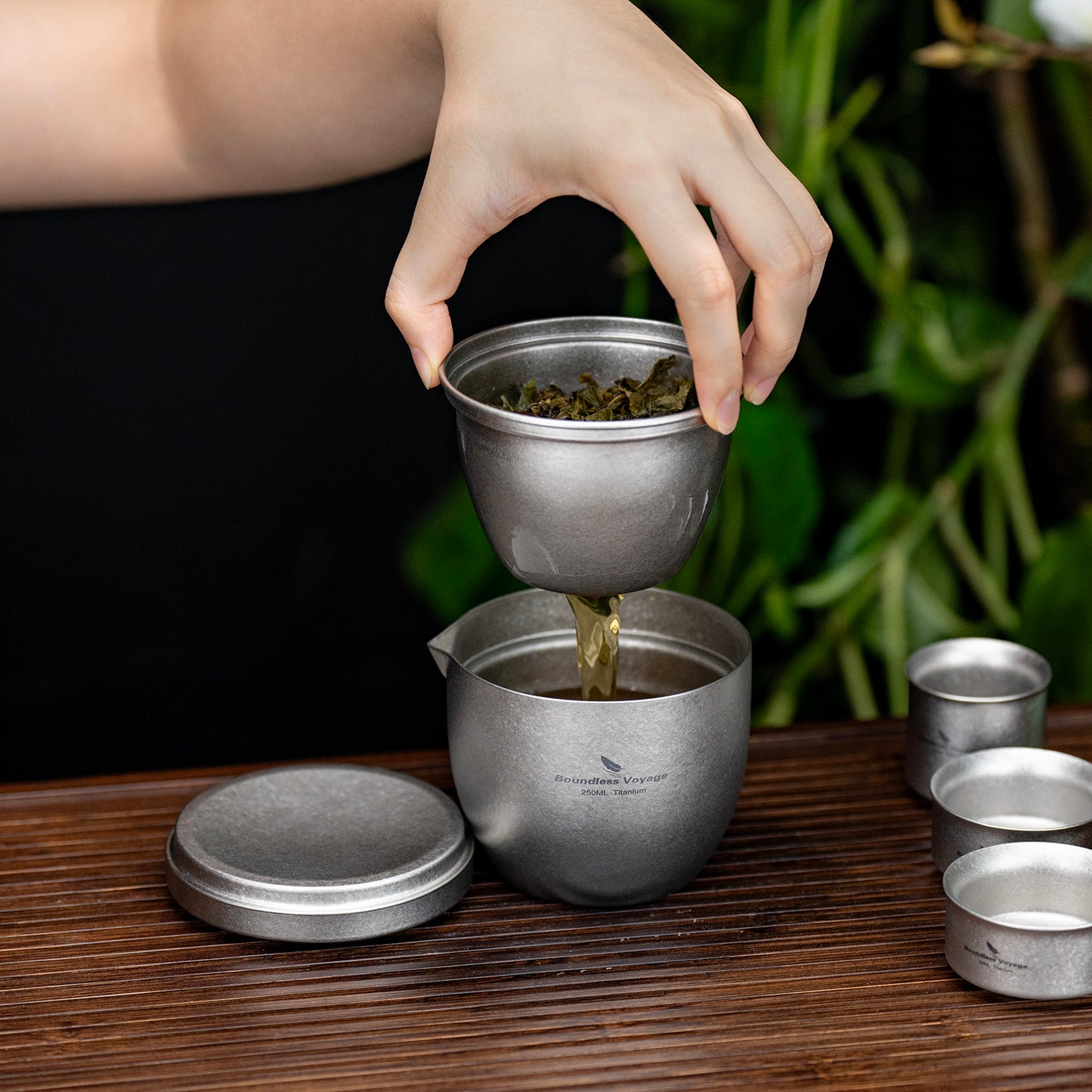 Boundless Voyage Titanium Tea Maker 250ml – Lightweight Portable Teapot for Camping, Travel & Tea Lovers