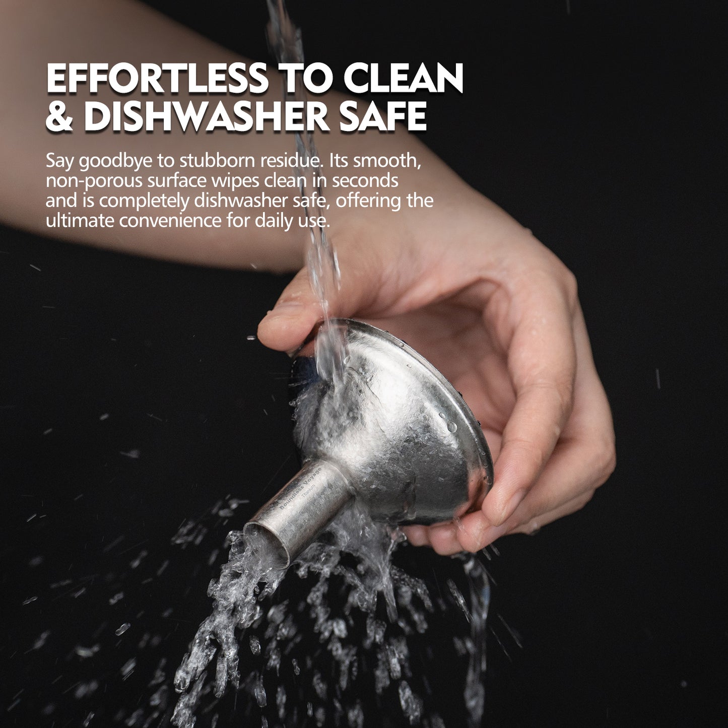 Boundless Voyage Titanium Funnel – Lightweight No-Spill Refilling Tool for Kitchen, Bar & Camping