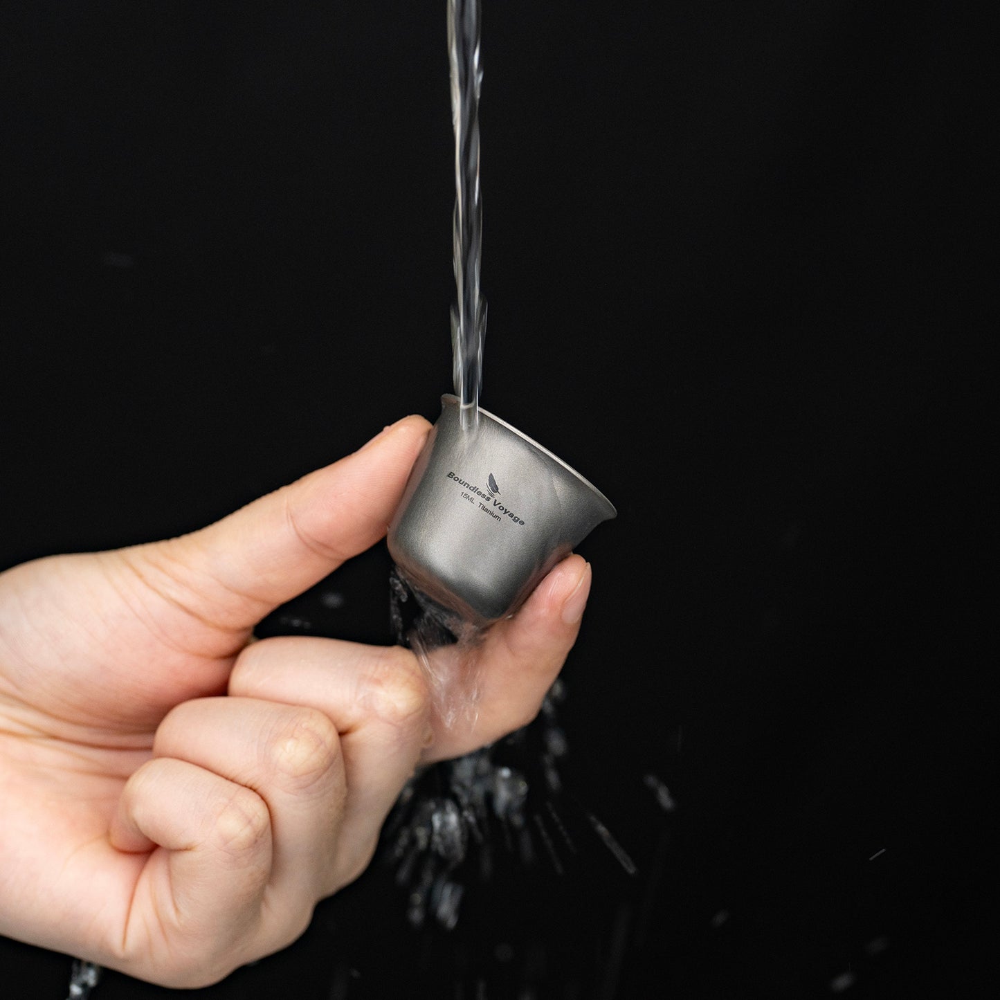 Boundless Voyage Ultralight Titanium Mini Cup | Portable Teacup & Whiskey Shot Glass | Small Metal Espresso Cup for Camping, Hiking & Home Use | BPA-Free & Healthy Drinkware
