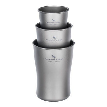 Boundless Voyage Titanium Beer Mugs Ultralight Coffee Tea Juicy Cups for Outdoor Camping Picnic 240ml 380ml 600ml