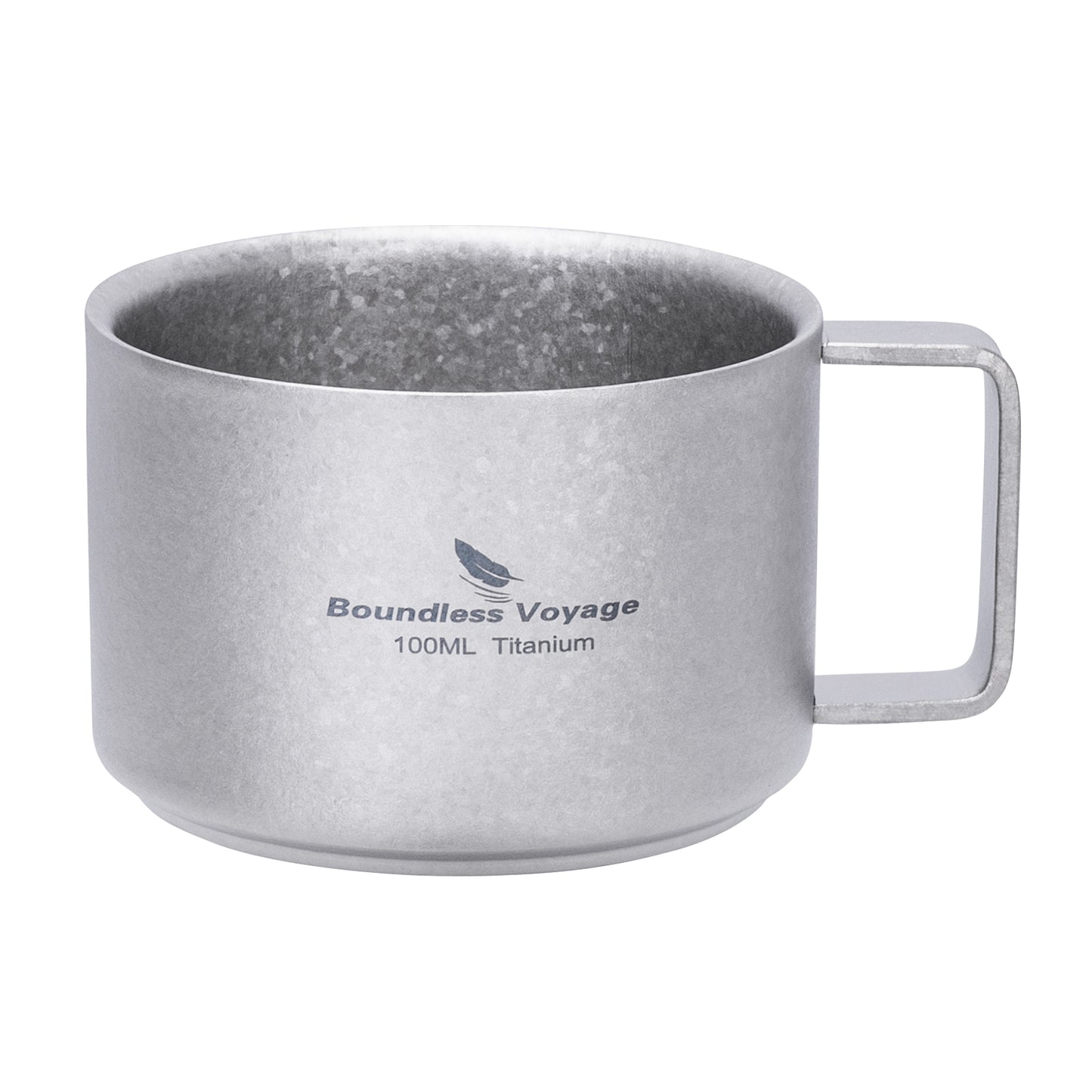 Boundless Voyage Titanium Double-Walled Coffee Cup 100ml – Ultralight Insulated Espresso Mug for Camping, Hiking & Home Use