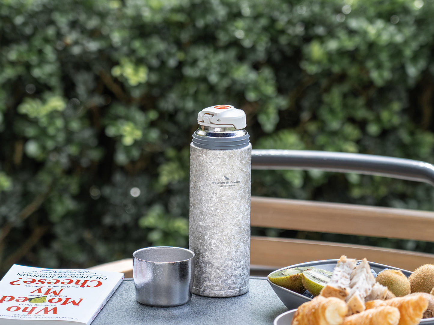 Boundless Voyage 500ml Titanium Vacuum Insulated Water Bottle | 17oz Ultralight Double-Walled Thermal Flask | Leakproof, Non-Toxic & BPA-Free Coffee Thermos for Hiking & Travel