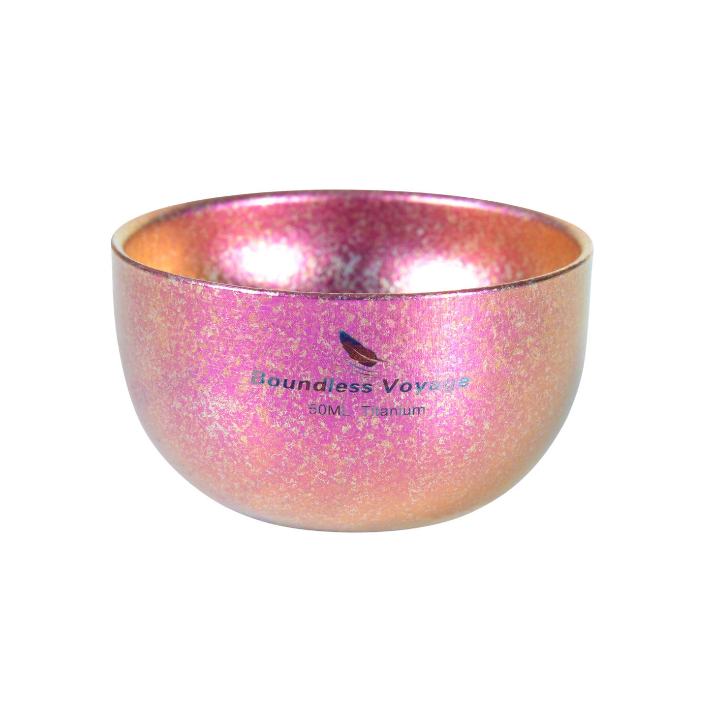 Boundless Voyage Titanium Double Layer Golden Cup Anti-scalding Colorful Teacup Wide Mouth Wine Tea Mug Drinkware