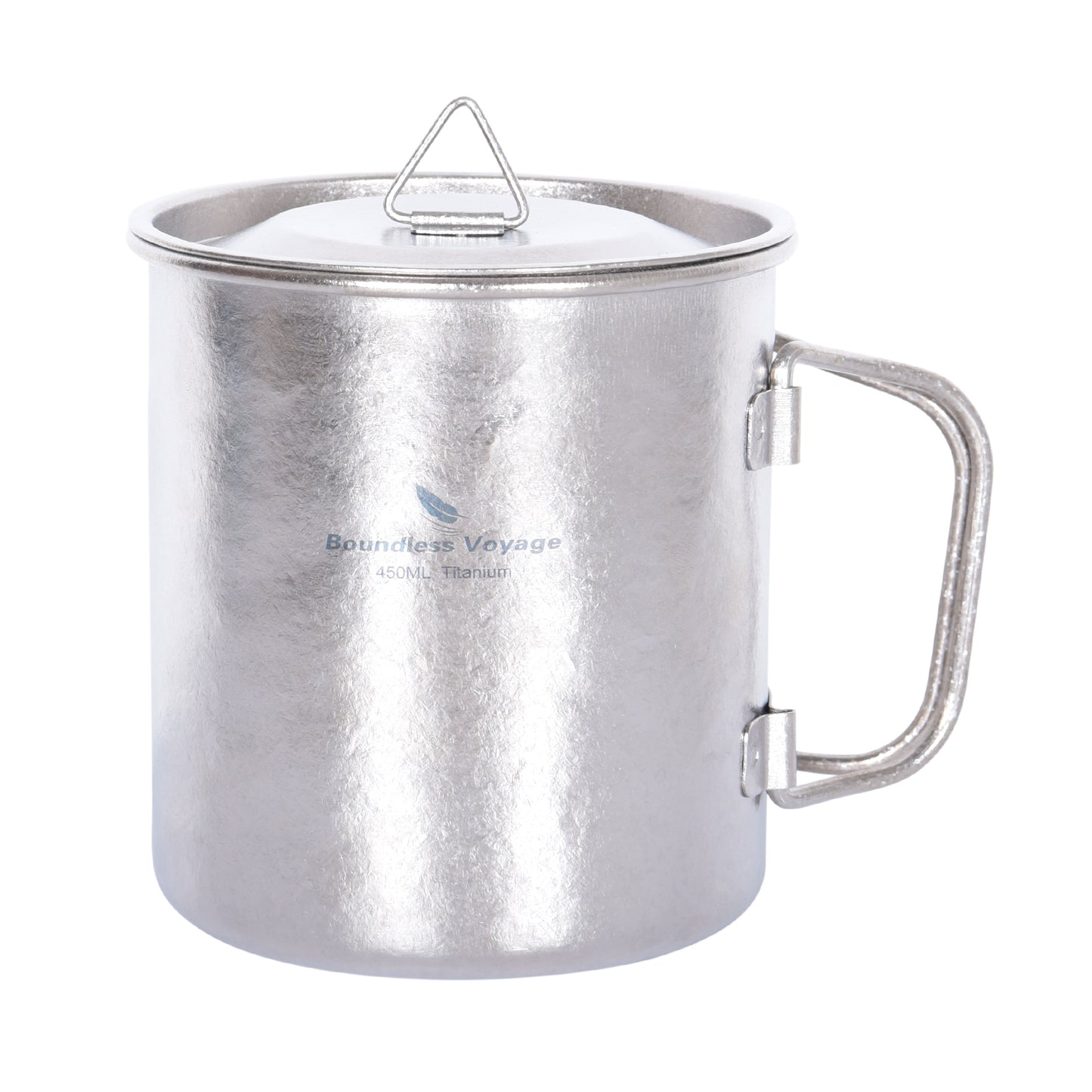 Boundless Voyage 450ml Titanium Colorful Camping Mug – Ultralight Foldable-Handle Cup for Water, Coffee & Tea Outdoors