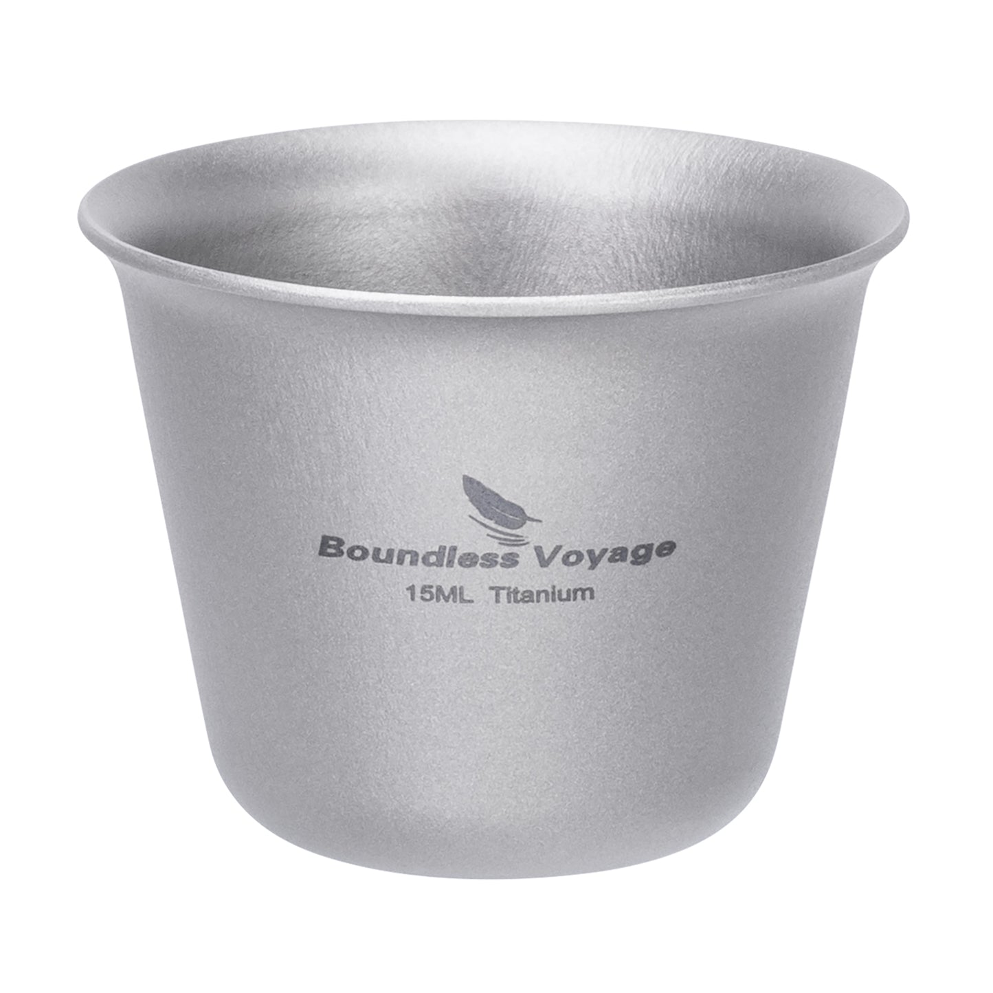 Boundless Voyage Ultralight Titanium Mini Cup | Portable Teacup & Whiskey Shot Glass | Small Metal Espresso Cup for Camping, Hiking & Home Use | BPA-Free & Healthy Drinkware
