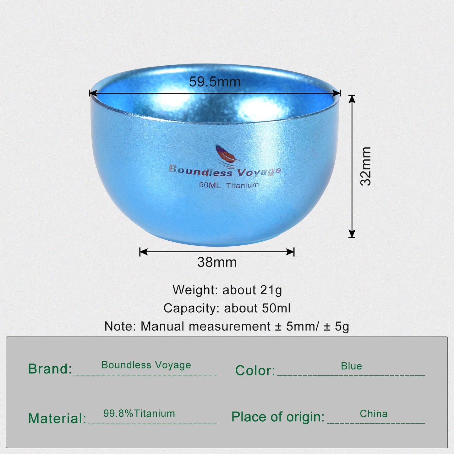 Boundless Voyage Titanium Double Layer Golden Cup Anti-scalding Colorful Teacup Wide Mouth Wine Tea Mug Drinkware