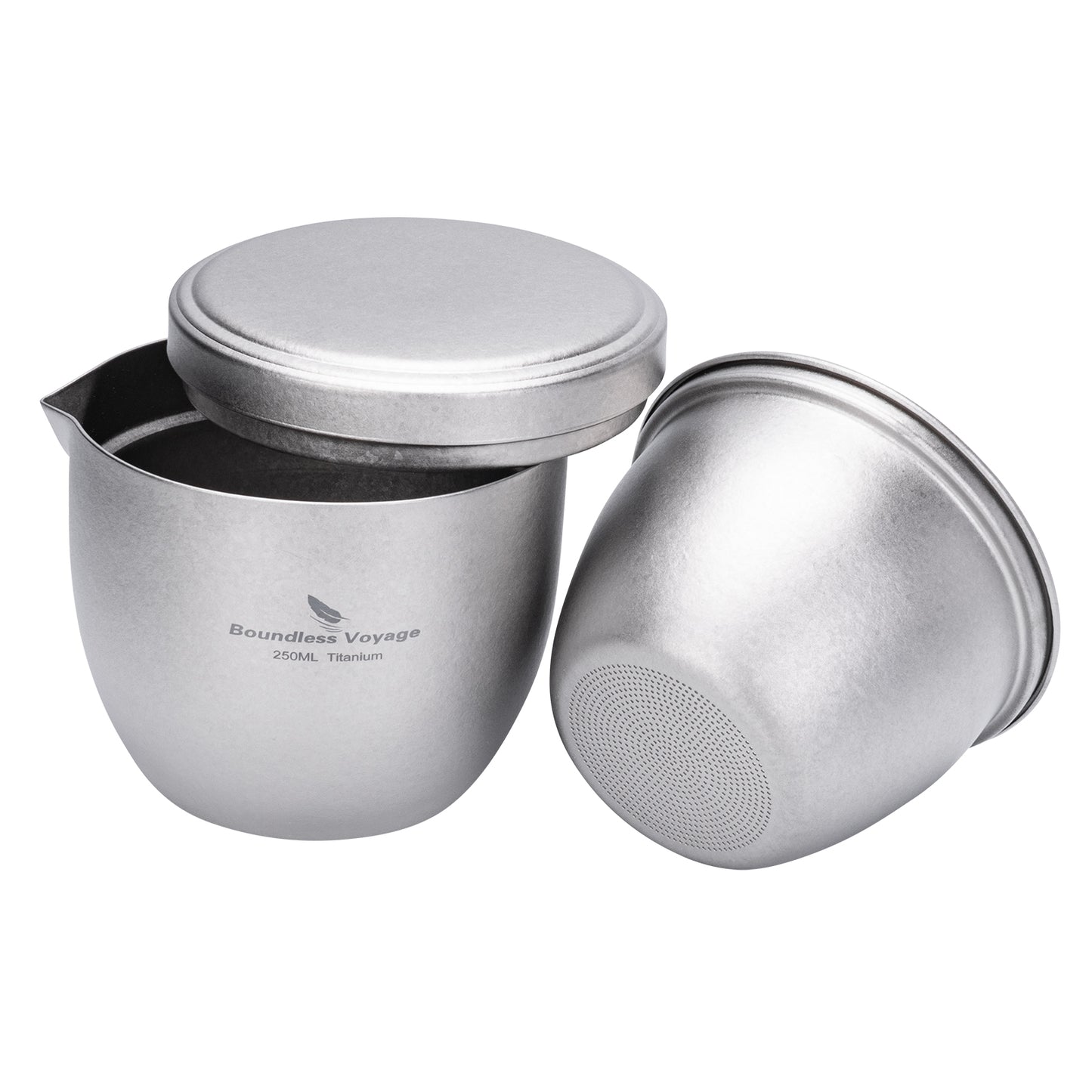 Boundless Voyage Titanium Tea Maker 250ml – Lightweight Portable Teapot for Camping, Travel & Tea Lovers