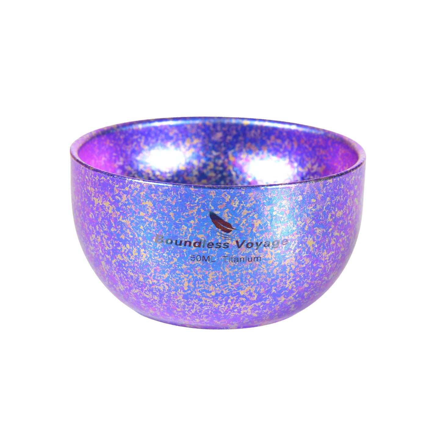 Boundless Voyage Titanium Double Layer Golden Cup Anti-scalding Colorful Teacup Wide Mouth Wine Tea Mug Drinkware