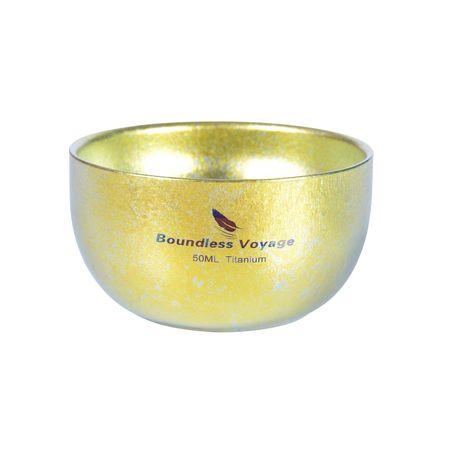 Boundless Voyage Titanium Double Layer Golden Cup Anti-scalding Colorful Teacup Wide Mouth Wine Tea Mug Drinkware