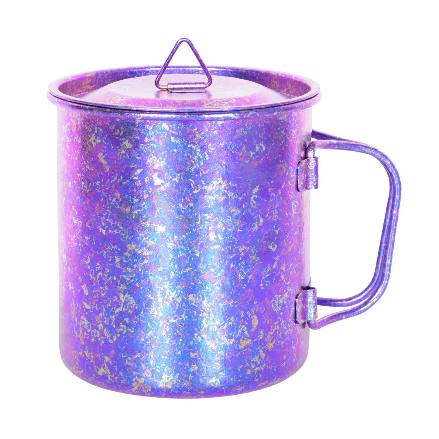 Boundless Voyage 450ml Titanium Colorful Camping Mug – Ultralight Foldable-Handle Cup for Water, Coffee & Tea Outdoors