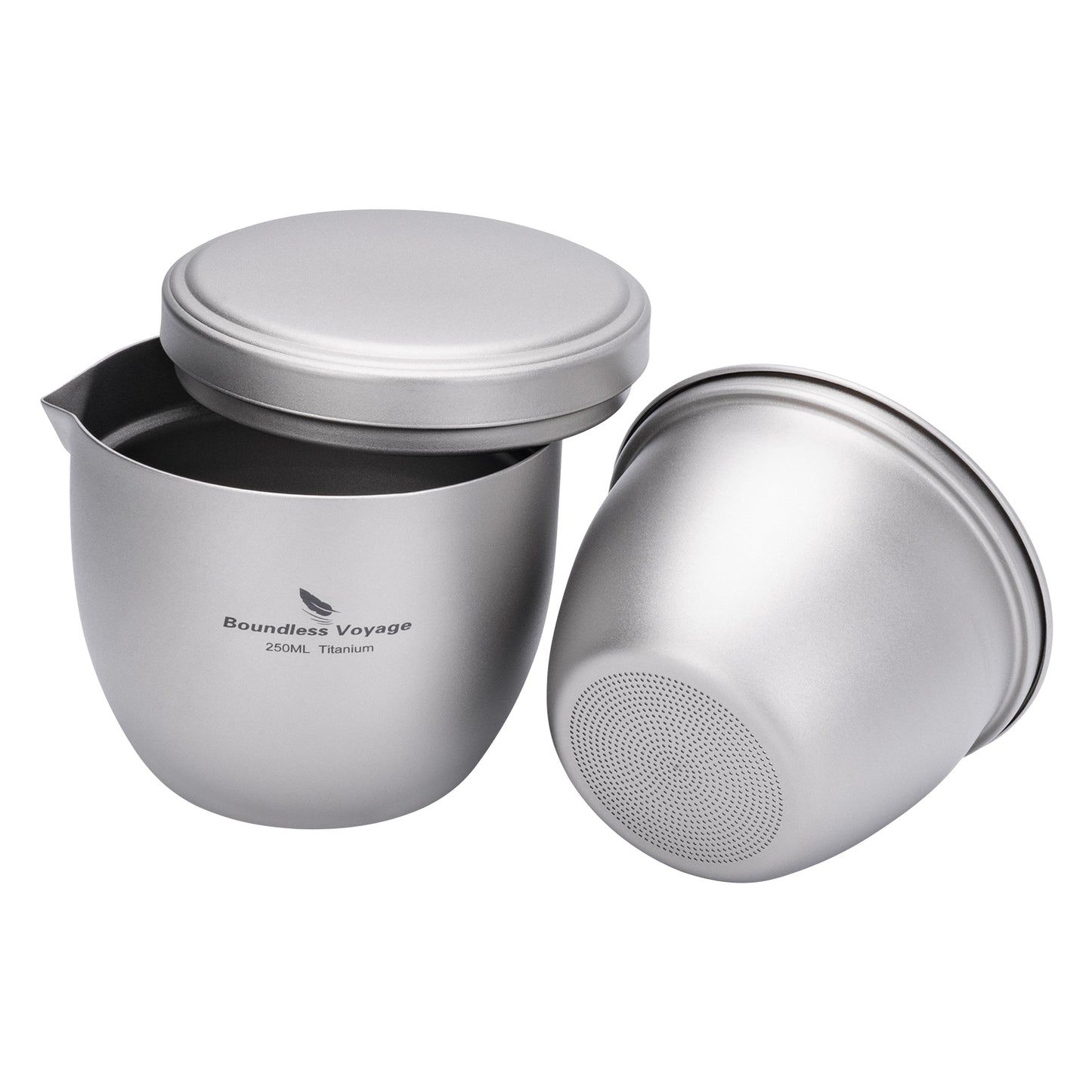 Boundless Voyage Titanium Tea Maker 250ml – Lightweight Portable Teapot for Camping, Travel & Tea Lovers