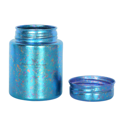 Boundless Voage Titanium Tea Canister Mini Tea Canister Ultralight Portable Tin Can Tea Coffee Spice Canister Colored Ice Flower Craft Tin Storage Container